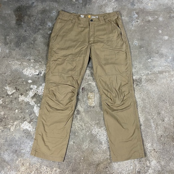 Carhartt Other - Carhartt Canvas Pants Size 36x32 Tan Full Swing Relaxed Fit Straight Work Wear